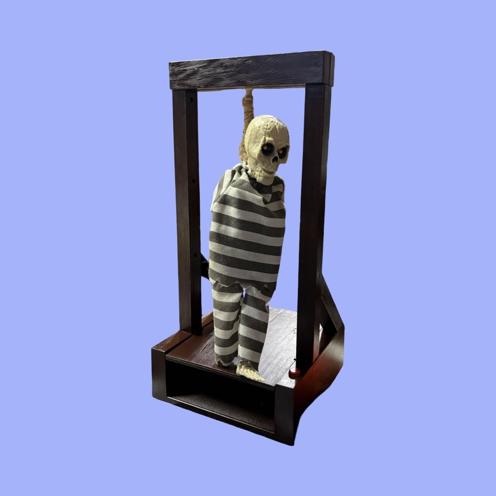 Magic Power Animated Skeleton Prisoner Gallows Halloween Prop 10809-P0003